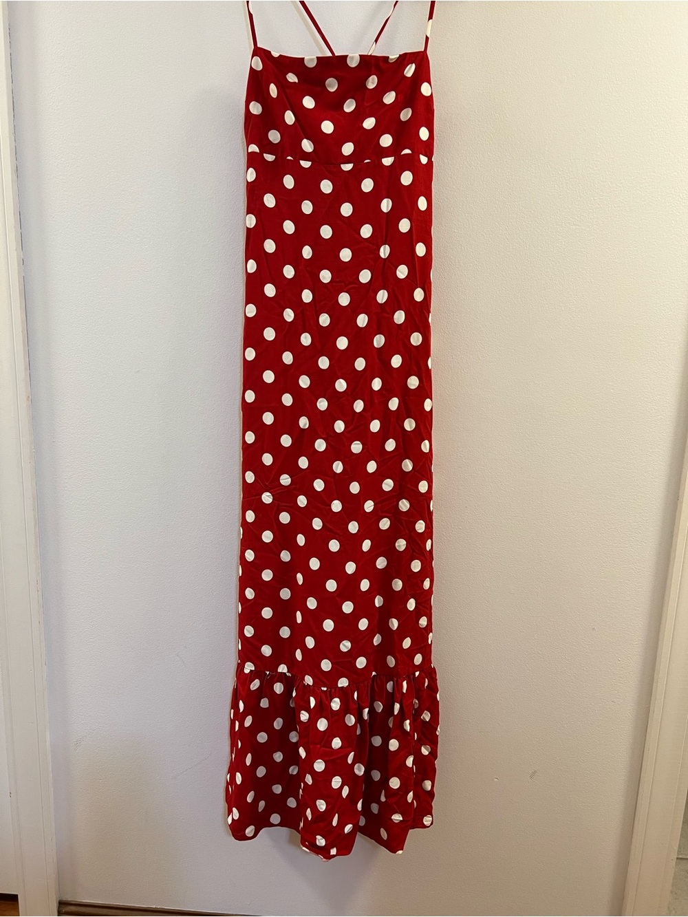 30. A New Day Purple Maxi Linen Blend Dress Straps - Picture 13 of 15